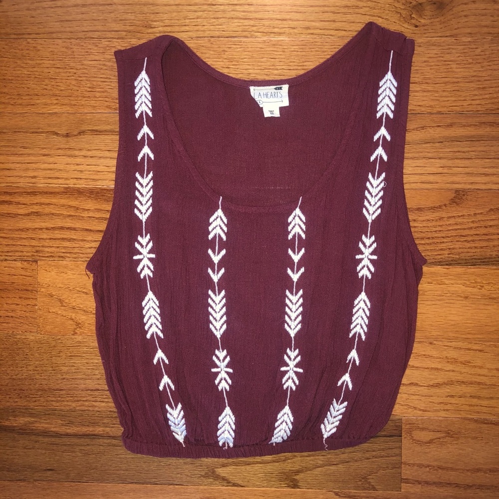 LA Hearts cropped tank top